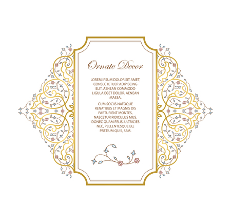 Vector ornamental  decorative frame.のイラスト素材