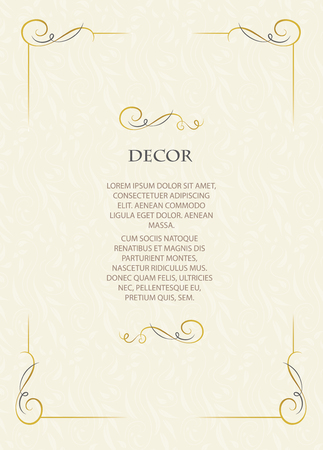 Vector decorative frame. Elegant element for design template.のイラスト素材