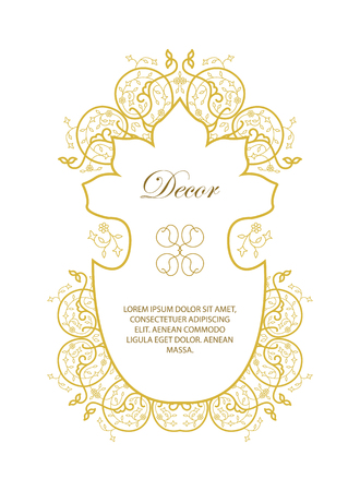 Vector Decorative frame. Elegant element for design template.のイラスト素材