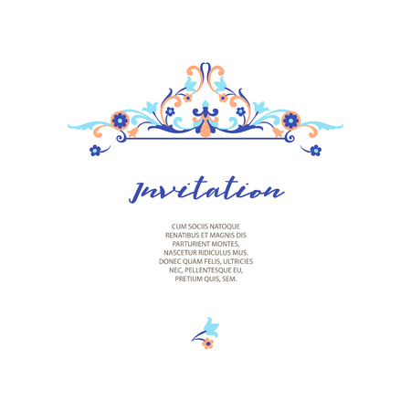 Vector gold ornamental decorative frame.のイラスト素材