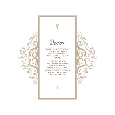 Vector decorative frame or birthday and greeting card, wedding invitation.のイラスト素材