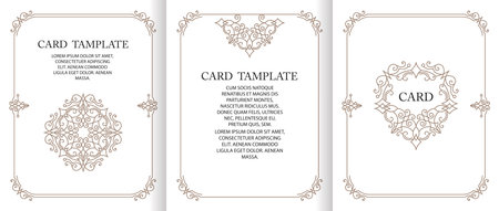 Vector decorative frame or birthday and greeting card, wedding invitation.のイラスト素材