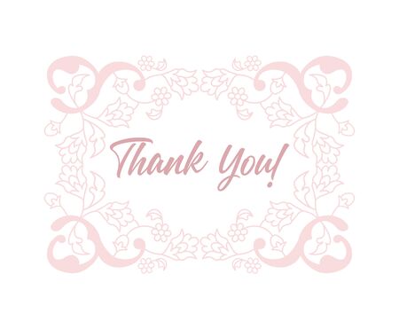 Vector decorative frame. Elegant element for design template, place for text. Floral border. Lace decor for birthday and greeting card, wedding invitation.のイラスト素材