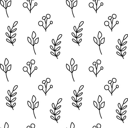 Stylized, bright, floral pattern in folk styleのイラスト素材