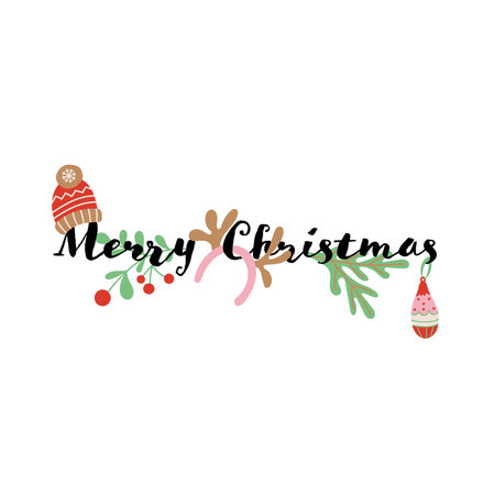 Christmas background with decorative design elements.のイラスト素材