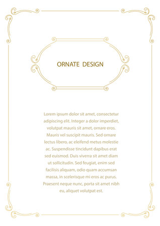 Vector ornamental decorative frame. Elegant ornate element .のイラスト素材
