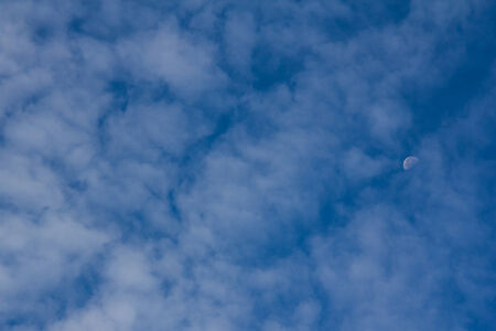 The sky and the moonの写真素材