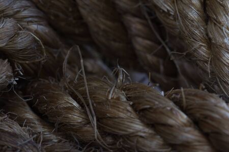 Twisted thick ropeの写真素材