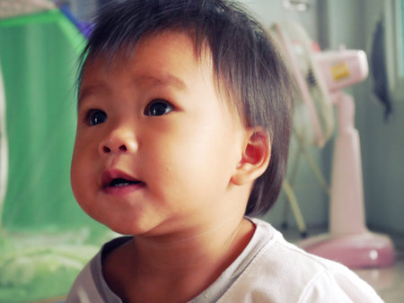 beautiful baby girl portrait close up