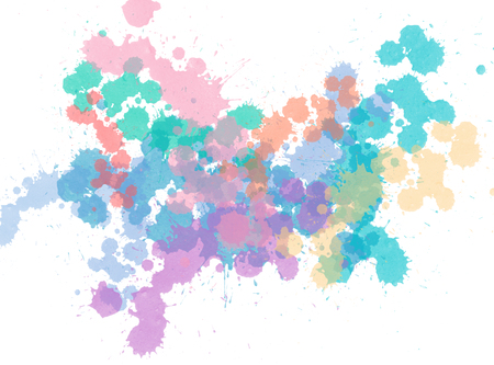 Abstract beautiful Colorful shape watercolor illustration painting background and backdrop.の写真素材