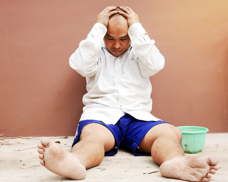 Business man sadness portrait.の写真素材