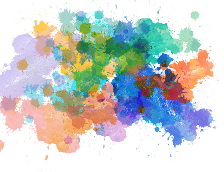 Abstract beautiful Colorful shape watercolor illustration painting background and backdrop.の写真素材