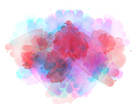 Abstract beautiful Colorful shape watercolor illustration painting background and texture backdrop.の写真素材