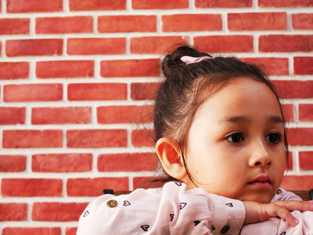 Beautiful Kids girl portrait and learning in the classroom.の写真素材