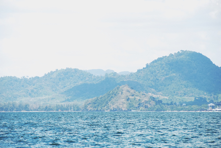 Beautiful Mountain range and sea water in Krabi, Thailand.の写真素材