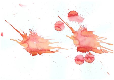 Abstract brush Colorful shape watercolor illustration painting background and texture backdrop.の写真素材