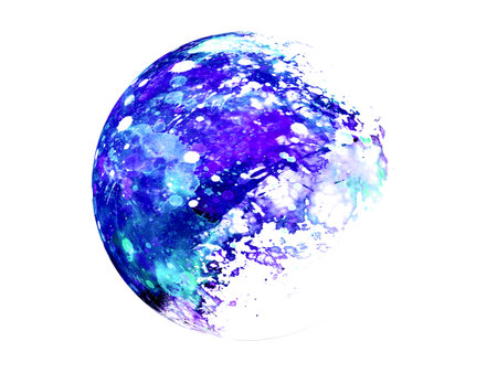 abstract colorful background 3D render watercolor illustration for background.の写真素材