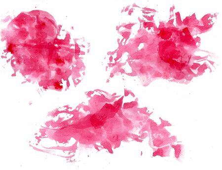 Abstract red color brush painting paper grain texture illustration element for wallpaper.の写真素材