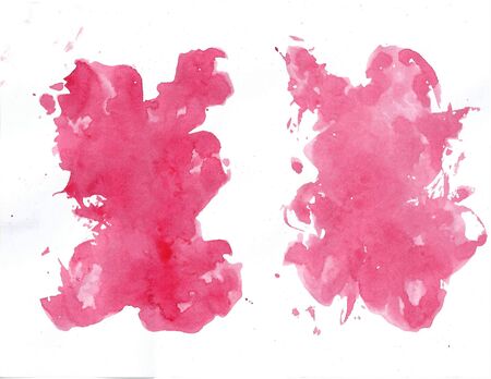 Abstract red color brush painting paper grain texture illustration element for wallpaper.の写真素材