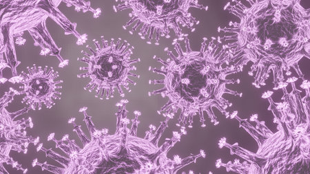 Coronavirus Covid-19 outbreak influenza background and Pandemic medical health risk concept with...