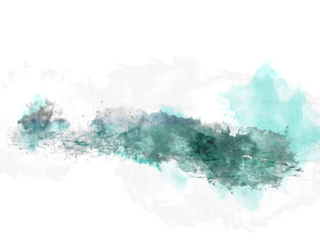 Abstract Colorful mountain peak and river on watercolor illustration painting background.の写真素材
