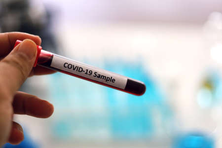 Close up covid-19 vaccine approved for healing from disease.の写真素材