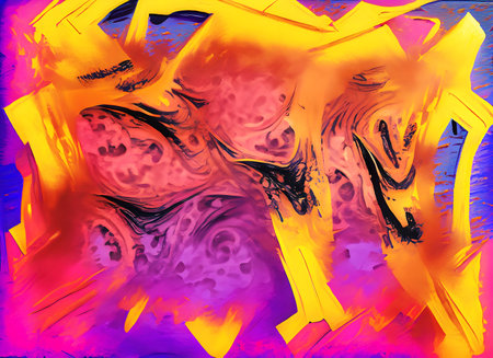 Abstract oil painting for background on digital art, Generative AI.の素材