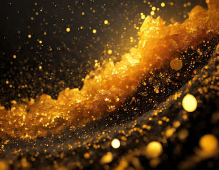 Coral Gold digital concept on illustration painting on digital art concept, Generative AI.の素材
