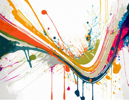 Watercolor paint background painting illustration on digital art concept, Generative AI.の素材
