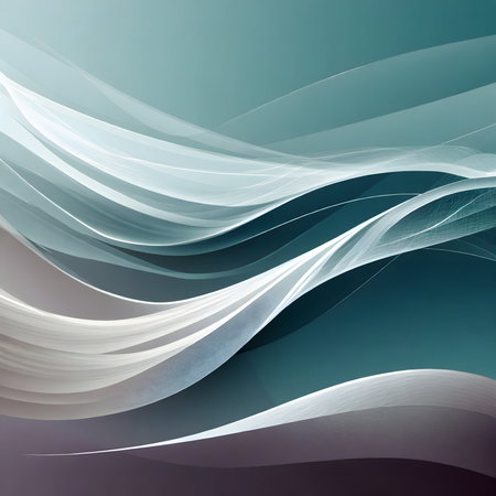 Flowing waves abstraction. Modern background for web site business graphics on digital art concept.の素材