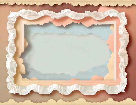 Ripped paper frame on pastel tones wallpaper texture for your artworkの素材
