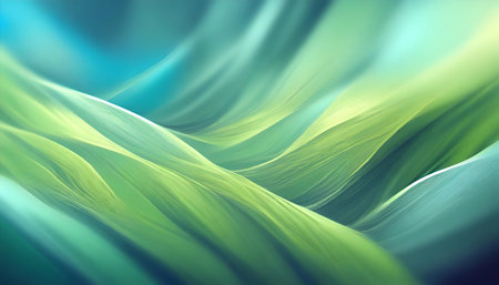 Abstract smooth green and blue background blurred on digital art concept.の素材