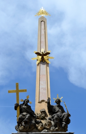 The Holy Trinity Column in Pragueの写真素材