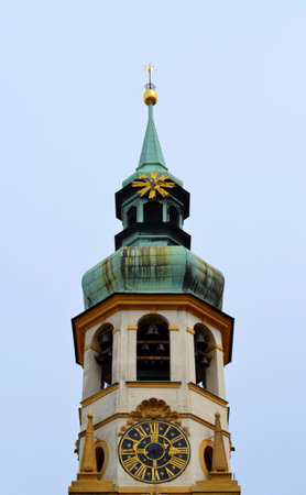 Bell tower and clock from Loreta church 