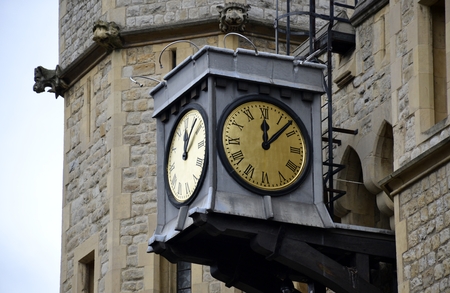 Vintage clock from Tower of Londonの写真素材