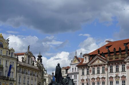 Architecture from Prague with cloudy skyのeditorial素材