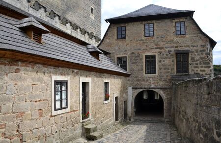 Architecture from Kost castle and cloudy skyのeditorial素材