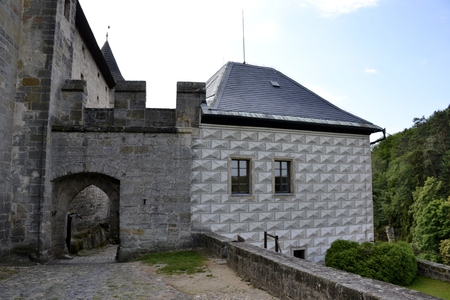 Architecture from Kost castle and cloudy skyのeditorial素材