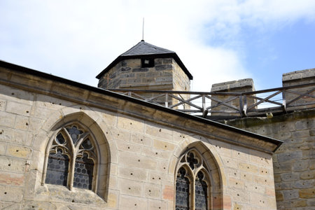 Architecture from Kost castle and cloudy skyのeditorial素材