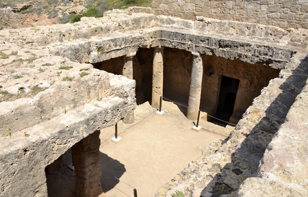 Details from old tombs of the kings  in Paphosのeditorial素材
