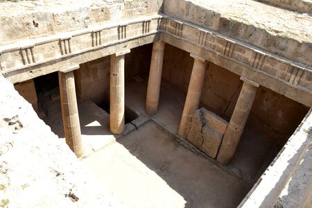 Details from old tombs of the kings  in Paphosのeditorial素材