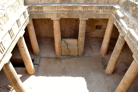 Details from old tombs of the kings  in Paphosのeditorial素材