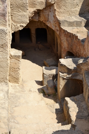 Details from old tombs of the kings  in Paphosのeditorial素材