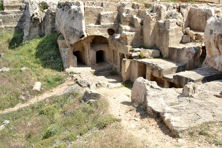 Details from old tombs of the kings  in Paphosのeditorial素材