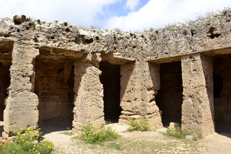 Details from old tombs of the kings  in Paphosのeditorial素材
