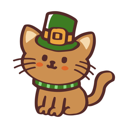 cat St. Patrick's Day vector design elements item.のイラスト素材
