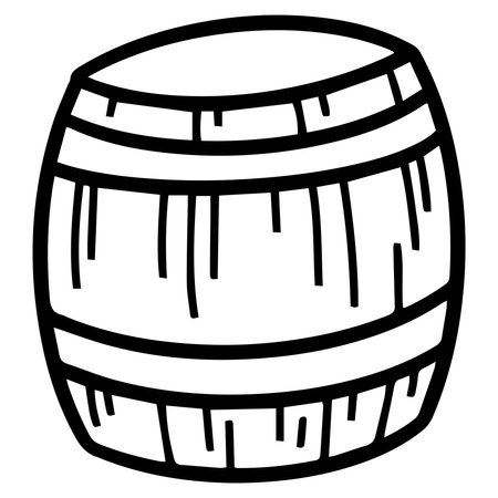 oak barrels beer St. Patrick's Day vector design elements item.のイラスト素材