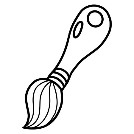 paint brush doodle outline drawing of butterfly. simple Black line.のイラスト素材