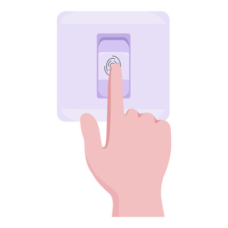 Fingerprint Scan Authenticationのイラスト素材