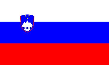 Slovenia flag national material design vector Illustrationのイラスト素材